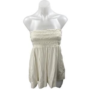 NEW Anthropologie Celandine Cream Strapless Sleeveless Tube Bandeau Blouse Top S